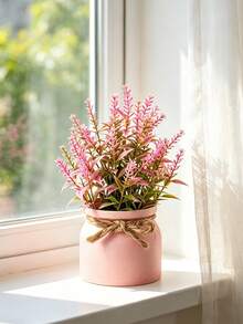 1/4/6pcs High-Quality Artificial Flower Potted Plants, Suitable For Living Room, Bedroom, Balcony, Desk, Bookshelf And Home Decor, Easy To Maintain And No Watering Required - Small Potted Plant - View 10