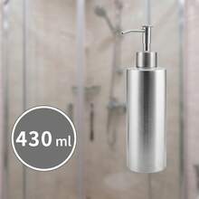 304不鏽鋼皂液器瓶，可補充式洗手液泵液體乳液容器，現代廚房浴室洗手台配件，檯面收納家居裝飾洗手液瓶，大容量 250ml 350ml 550ml - 銀色 - 查看 23