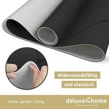 Yogamatte Gymnastikmatte I Fitnessmatte Rutschfest mit Tragegurt I Sportmatte für Yoga & Pilates I Trainingsmatte mit Ausrichtungslinien - Schwarz - Übersicht 4