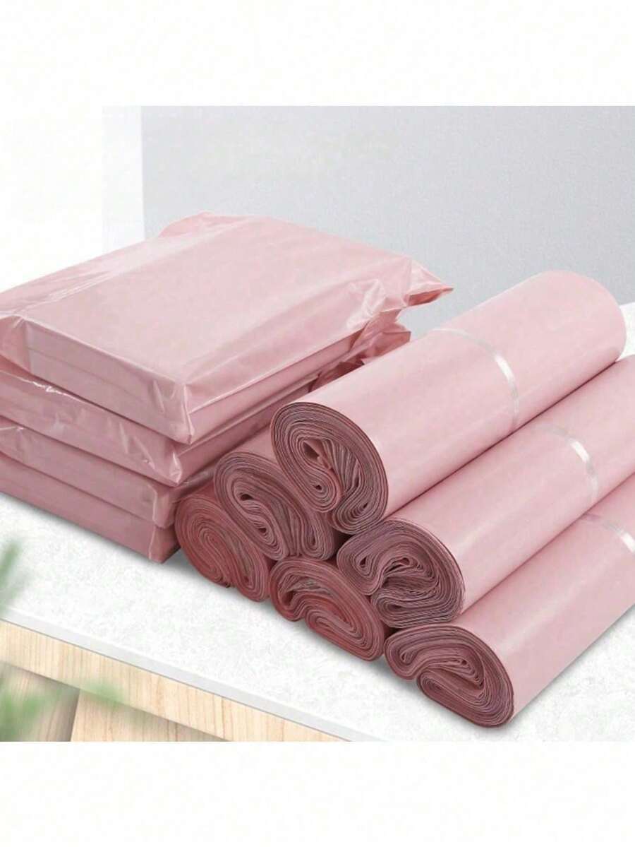 10pcs Thick Waterproof Solid Color Packaging Bags, Simple Multifunctional Bags Suitable For School, Office, Shipping And Mailing Back To School - Multicolor - View 1