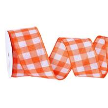 1pc Autumn Thanksgiving Plaid Handmade Ribbon, Suitable For Gift Wrapping, Bow Making, Table And Home Party Decor, Suitable For Autumn Harvest, DIY Crafts, Decorative Trees, Wreaths, Halloween And Holiday Decor, Thanksgiving Autumn Festival Gift Wrapping - Multicolor - View 11