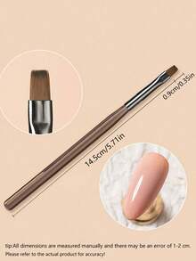 Nail Art Brush Set, Transparent Coffee Acrylic Handle Nail Painting Pens, Multi‑Function Nail Brushes For Liner, Gradient, Flower, French Tip DIY Manicure Decoration - Multicolor - View 10