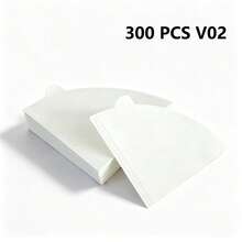 50/100pcs Coffee Filter Paper, Cone-Shaped Filter Paper, Easy To Use, Upgraded Design, V02 Size, Suitable For Pour-Over Coffee And Drip Coffee Maker, V-Shaped Pour-Over Coffee Filter Paper, Filter Cup, Suitable For Pour-Over Coffee, Suitable For Pour-Over Coffee Filter Cup (White), Back To School Essential Stationery - White - View 9