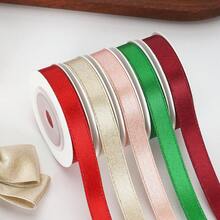 5 Rolls/3 Rolls/1 Roll Double-Sided Gold Thread Ribbon, High-End Gift Wrapping Satin Ribbon, Christmas Ribbon Bows, Cake And Flower Packaging, Christmas Tree And Wreath Decoration, Handmade DIY Accessories Ribbon, Mall And Party Atmosphere Decoration Ribbon - View 4