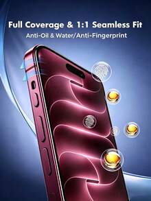 4pcs Premium Privacy Tempered Glass Screen Protector, 9H Hardness Anti-Scratch, Rounded Corner Design Comfortable Fit, Dust-Proof Design, Privacy Protection, Suitable For Daily Use, Professional Office And Home, Compatible With IPhone 17e/18 ProMax/18 Pro/17 Air/17 ProMax/16 Pro/16/15 ProMax/15 Pro/15/14 ProMax/14 Pro/14/13/12/11[Compatible With IPhone Duo/17 Phone Case, Summer, Ocean, Vacation] - Black - View 6