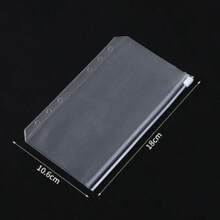 1/5/10/20Pcs A6 6-Hole Clear Binder Zipper Pockets, Waterproof PVC Loose Leaf Cash Envelopes Document Pouches For 6-Ring Budget Binder - Sets - View 9