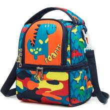 1pc Boys' Cute Dual Compartment Bag With Adjustable Shoulder Strap Cute Pattern Back To School For Students - Double-layer Bread Rolls - View 3