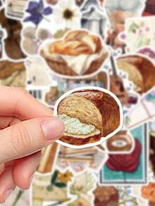 50pcs Vintage Retro Object Stickers For Scrapbooking, Planner, Notebook, Greeting Cards, Envelopes, Guitar, Skateboard, Diary, Luggage, Refrigerator, Window Display, Wardrobe, Holiday Birthday Gift, Study Reward Sticker Decals - Vintage Antique - View 5