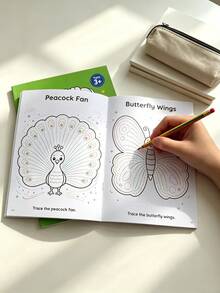 Children's Fun Animal Line Tracing Training Notebook, Early Education Animal Line Coloring Practice Book, Animal Identification Enlightenment, Back To School Learning Materials, Teacher Classroom Reward Small Gifts, Christmas/National Day Gifts - Multi-color - View 1