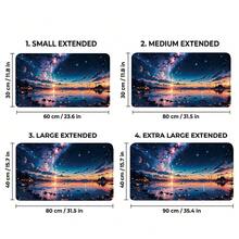 Anime Starry Sky Shooting Star Pattern Gaming Mouse Pad, Non-Slip Rubber Desk Mat, Smooth Sliding Surface, Suitable For Computer Laptop Office Home, Dreamy Abstract Art Decor, Back To School Supplies - A - View 11