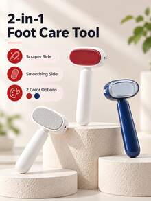 1pc/2pcs--2026 New Double-Sided Foot File, Replaceable Stainless Steel Blade Dead Skin Remover, Portable Manual Foot Exfoliating Tool, Suitable For Thick Hard Cracked Skin, Foot Care Tool - Multicolor - View 1