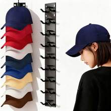 1pc Wall-Mounted Multi-Layer Hat Rack, Hat Storage Organizer, Suitable For Baseball Caps And Various Hats, Space-Saving Vertical Storage Rack, Suitable For Closet Doors And Bedrooms, Hat Hanging Organizer - Multicolor - View 1