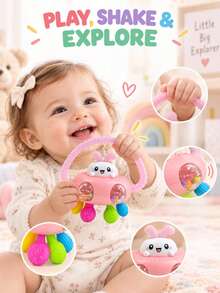 Infant Rattle Grip Ball Early Education Development Toy Sensory Toy Children Toy Baby Toy Christmas Essential Newborn - Multicolor - View 6