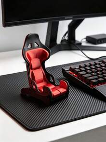 1pc Gaming Chair Style Phone Holder, Racing Seat Design Smartphone Stand - Suitable For Gaming, Watching Movies And Daily Desktop Use, Universal Smartphone Holder, Perfect For Phones And Tablets, Compact And Lightweight Design, Ideal For Home Office Or Travel, Stylish And Cool Desktop Decor - High Quality - View 2