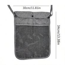 Baby Stroller Double Layer Mesh Storage Bag, Portable Outdoor Diaper Bottle Tissue Organizer Bag, Large Capacity Hanging Storage Pouch For Baby Carriage - As Shown - View 7