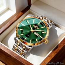CTPOR Men's Dual Calendar High-End Business Watch, Fashionable Water-Resistant Luminous Quartz Watch, For Daily Birthday Holiday Gifts Halloween Christmas - Multicolor - View 6