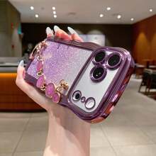 Order & Follow Store To Get Free Lanyard Wave Edge Electroplated Gradient Glitter Phone Case ++ Hand Strap Phone Case / Compatible With Apple 18 Pro Max 18 Pro 18 / 17 Pro Max / 16 Pro Max / 15 Pro Max / 14 Pro Max / 13 Pro Max / 12 Pro Max / 11 Pro Max / XS Max / 7 / 8 Plus / Compatible With Samsung S26 / 25 / 24 / 23 / 22 / 21 / U / Compatible With Xiaomi / Compatible With Honor / Compatible With Huawei - Purple - View 4