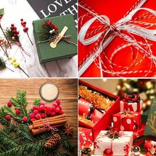 196 Inch Red & White Striped Party Decoration Rope, Suitable For Crafts, Floral Arrangements, Christmas, Gift Wrapping, Valentine's Day, Weddings, Birthday Parties And Baking Packaging - Multicolor - View 6