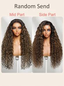 7x5 Bye Bye Slip™ Lace Closure Wig Gradient Brown Highlights Water Wave Style With Invisible Drawstring Breathable Pre-Styled Pre-Trimmed Pre-Bleached Pre-Plucked Glueless Wear Ready-To-Wear Fits All Head Sizes 100% Human Hair Dyeable Beginner Friendly Unice Wig - SNATURAL/30 - View 7