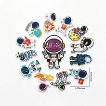 13Pcs Space Astronaut Iron On Embroidery Patches, Planet Rocket Mixed Applique Set - Multicolor - View 3