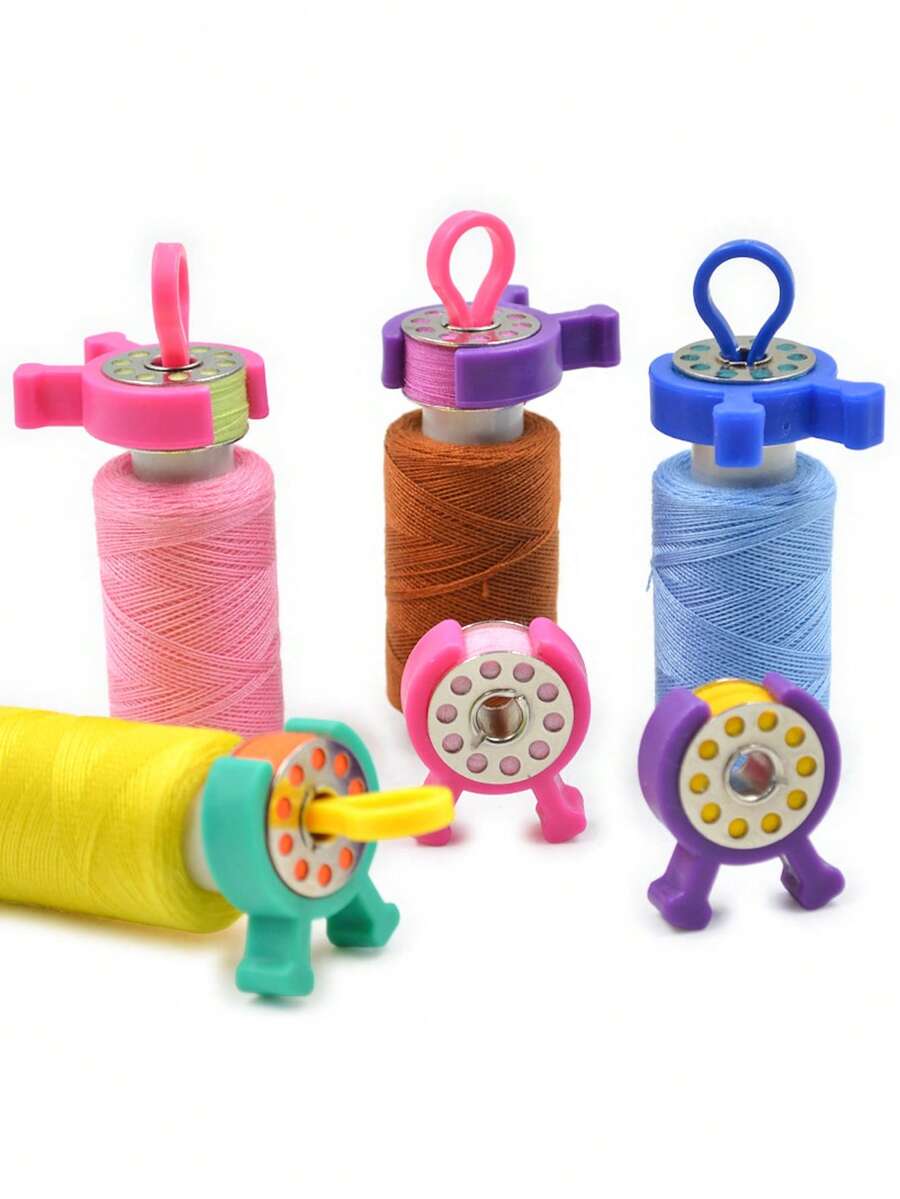 20/1pc Sewing Machine Bobbin Clips, Transparent Plastic Sewing Machine Bobbin Clips, Suitable For Sewing Machines And Hand Sewing Projects! Plastic Bobbin Case, Multi-Functional Thickened Sewing Machine Bobbin Clips - Shuttle Card - View 1