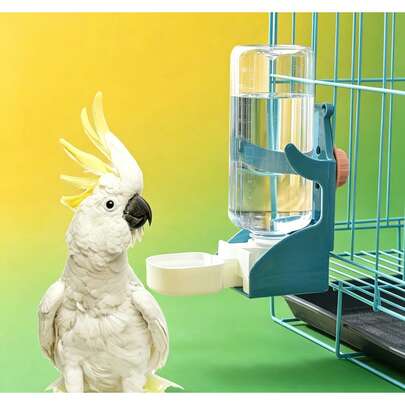 Dispensador de agua automático, adecuado para colgar mascotas pequeñas, alimentador automático sin energía para loros y accesorios de jaula, apto para cacatúas, loros, ardillas, agapornis, periquitos y canarios