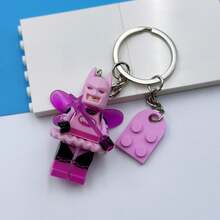 DOBBLE 1 Set 2pcs Exquisite Handmade 3D Fairy Star Pink Black Bat Magnetic Keychain, Y2K Bow Key Ring, Backpack Pendant Couple Keychain Gift - Multicolor - View 8
