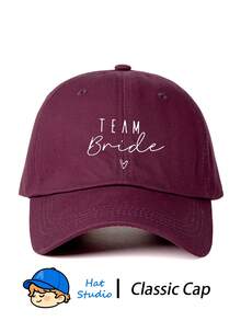 1pc Bridal Team Printed 6-Panel Baseball Cap - Women Wedding Party Gift Hat - Classic Soft Top Fashion Cap, Suitable For Bachelorette Party - Baseball Cap - View 10