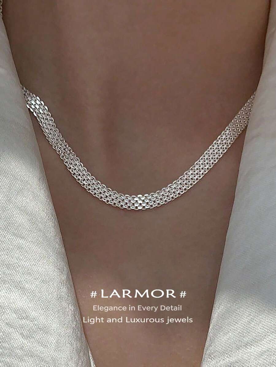 1pc Lace Woven Necklace, Elegant Women Jewelry Gift, Suitable For Daily Wear