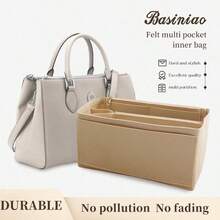 1pc Multi-Functional Inner Bag, Makeup Bag, Toiletry Bag, Storage Bag, Foldable And Detachable Inner Bag, Compartment Organizer Bag, Portable Storage Bag, Inner Bag - Black - View 7