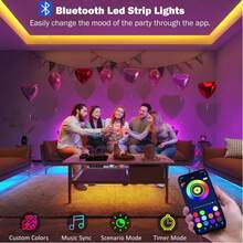 LED Strip Lights - USB RGB Strip Lights With TV LED Backlight, Glow LED Lights. Supports 24-Key APP Control, Suitable For Home, Bedroom, Christmas Parties, And Holiday Wall Decoration Night Light Illumination. - 24-key-aPP Control - View 1
