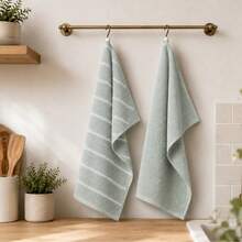 %100 Cotton Kitchen Towels – Soft & Absorbent & Dish Towels 2/3pcs - Mint Blue - View 2