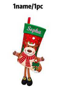Custom Name Long Leg Christmas Stocking, Festive Fireplace Mantel Gift Sock, Personalized Xmas Tree Hanging Decor, Cute Holiday Decoration, Customized Seasonal Keepsake, Customizable Christmas Gift For Home, Home Christmas Decorations - Multicolor - View 16