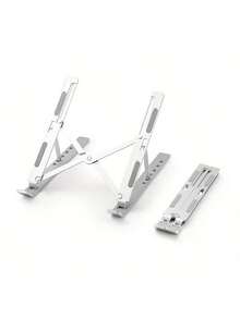 Dudukan Laptop Lipat Ultra Ringan dari Paduan Aluminium 200g, Penyangga Notebook Ergonomis yang Dapat Diatur Ukuran 26*5cm, Anti-Selip & Peredam Panas, Penyangga Laptop Portabel untuk Pekerja Kantor Mobile - View 2