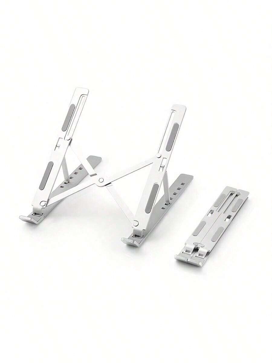Dudukan Laptop Lipat Ultra Ringan dari Paduan Aluminium 200g, Penyangga Notebook Ergonomis yang Dapat Diatur Ukuran 26*5cm, Anti-Selip & Peredam Panas, Penyangga Laptop Portabel untuk Pekerja Kantor Mobile