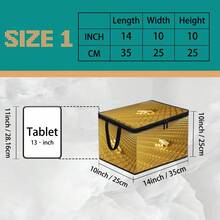 Thickened Storage Bag, Foldable Clothing & Bedding Organizer, Dorm Essential, Suitable For Blankets, Quilts, Wardrobe, Underbed & Dorm Storage, Ideal For Moving, Laundry & Space-Saving Room Organization, Multiple Premium Digital Print Patterns - Multi-color - View 19