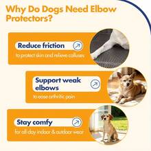1 Pair Cute Dog & Cat Joint Protection Elbow Leg Warmers, Large Breed Pet Knee Guards For Golden Retriever Labrador Shepherd, Prevent Joint Wear - Multicolor - View 8