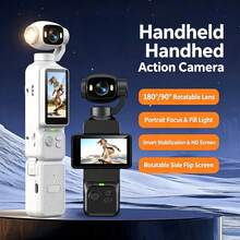 Kamera Digital Genggam Portabel, Mendukung Perekaman Video 4K, Desain Kompartemen Pengisian Daya yang Diperluas, Dilengkapi dengan Layar Lipat yang Dapat Diputar. Bagian Depan dan Belakang Dapat Diputar 180°, Sisi Kanan Dapat Diputar 90°, Mendukung Flash, Pemotretan Malam, Fokus Otomatis, Mode Lanskap/Potret, Kartu SD 64GB Terintegrasi dan Baterai 1800mAh. - MultiWarna - View 2