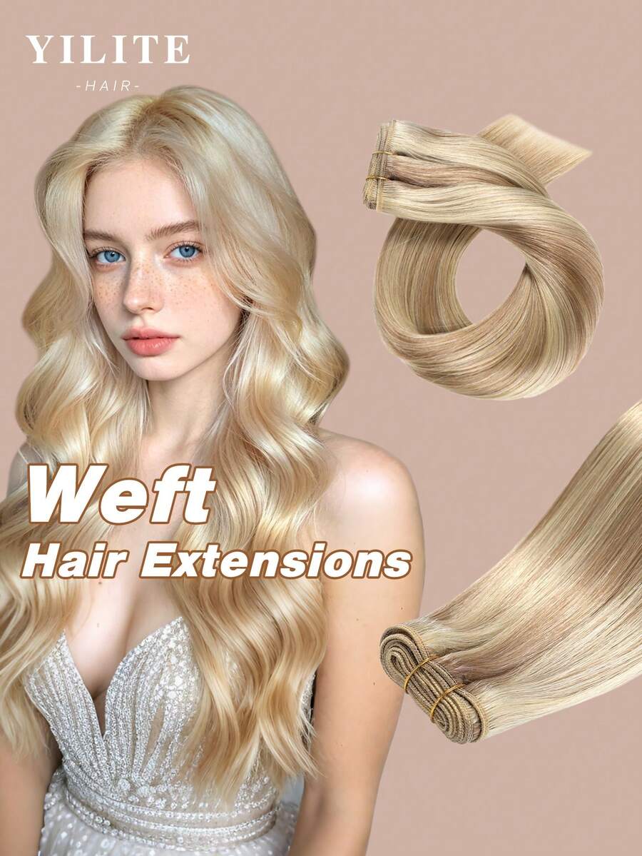 Yilite 22 Inch Hand-Sewn Human Hair Extensions Tape-In Hair Extensions Remi Human Hair Brown Invisible Weave Hair Extensions For Women - S18/613 - View 1