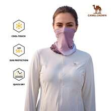 Outdoor Sports Headband, Sun Protection Neck Scarf, Magic Neck Gaiter, Fishing Face Mask, Dust-Proof Cycling Face Cover, Sweat-Absorbing - Crimson Clouds Reflect the Peaks - View 8