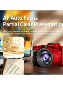 5K 64MP AF Autofocus Digital Vlog Camera, 16X Optical Zoom Compact Point & Shoot Camera, Anti-Shake LED Flash IPS Screen, Type-C Rechargeable Portable Camera For Beginners Travel (Memory Card Not Included) - View 8