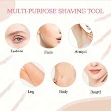 30/24/10/5/3/1pc Brown Razor Set, Exfoliating Hair Removal Tool, Body Hair Trimmer & Facial Care Kit, Suitable For Travel And Bedroom, Affordable Makeup Beauty Tool, Travel Essential - Multicolor - View 2