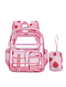 Mini Transparent Backpack 12x6x12 Stadium Approved Women's Girls Clear Small Daily Bag For Concerts Sports Events Travel Work Holidays - Multicolor - View 12