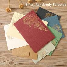 European Vintage Thickened Envelopes, Gold Foil Stamping, Special Paper Lining, Wholesale Creative Exquisite Invitation Card Storage Envelopes - Gold Foil Stamping - View 20