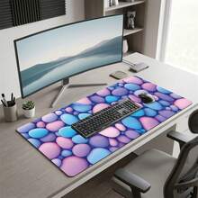 Colorful Stone Texture Gaming Mouse Pad, Non-Slip Rubber Desk Mat, Smooth Sliding Surface, Suitable For Computer Laptop Office Home, Natural Abstract Art Decoration, Back To School Supplies - A - View 6