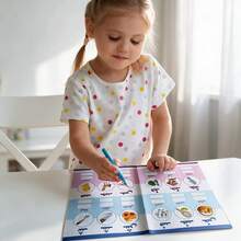 2 Books Arabic Alphabet Tracing Practice Books, Arabic Alphabet Writing Practice Books, With Vivid Illustrations, Educational Reading And Writing Activity Books, Home Learning Resources, Ideal Gift For Language Training - Blue and White - View 8