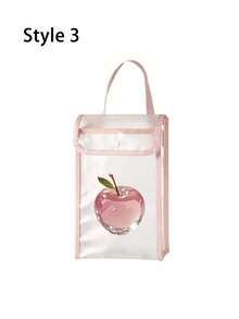 Household Toilet Paper Storage Bag, Tissue Holder, Printed With Bow, Crystal Effect Apple And Cherry Patterns. Large Capacity Toilet Paper Storage Bag, Multi-Functional Hanging Storage Box, Waterproof No-Drill Hanging Storage Bag, Suitable For Kitchen, Bathroom, Bedroom, Office, Dining Room, Home Essential - Multicolor - View 13