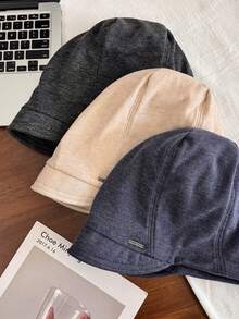 1 chiếc mũ xô nữ dáng rộng xếp ly vân wash, vành sâu tôn mặt, mũ thường ngày phong cách streetwear đa năng, phù hợp mùa xuân, thu, đông, đi làm, đi làm hằng ngày, du lịch, dã ngoại - A - Xem 3