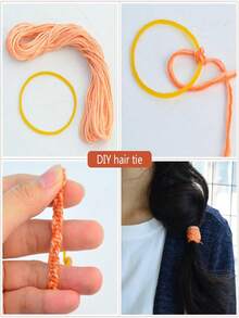 51/101 Durable Elastic Natural Rubber Bands, Suitable For Money, Envelopes, Food Packaging And Craft Projects, Used For Bundling And Organizing Cables, Documents And Office Supplies, Suitable For Home, School And Workplace - Yellow - View 3