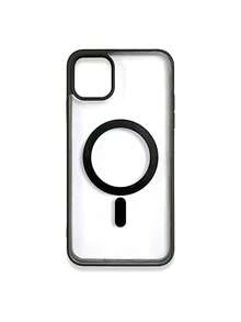 1pc 5-Style Optional Contrast Border Magnetic Large Window Transparent Phone Case, Ins Minimalist Phone Case, Built-In Magnetic Ring Supports Wireless Charging; Covers, A Style Transparent Border / B Style Light Pink Border / C Style Vibrant Orange Border / D Style Classic Black Border / E Style Light Gray Border, Raised Lens Full Coverage Anti-Drop Soft Shell, Minimalist Versatile Fashion Phone Case, Suitable For Personal Use, Birthday Gift Choice; Compatible With IPhone Case - Multicolor - View 128